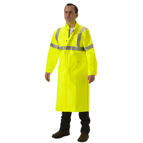 ArcLite Air Hi-Vis FR Full Length Rain Coat in Hi-Vis Yellow